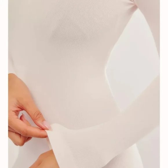 NWT $70 Free People M/L Stand Out Catsuit Pink NEW Intimately Free Long Sleeve - Picture 4 of 4